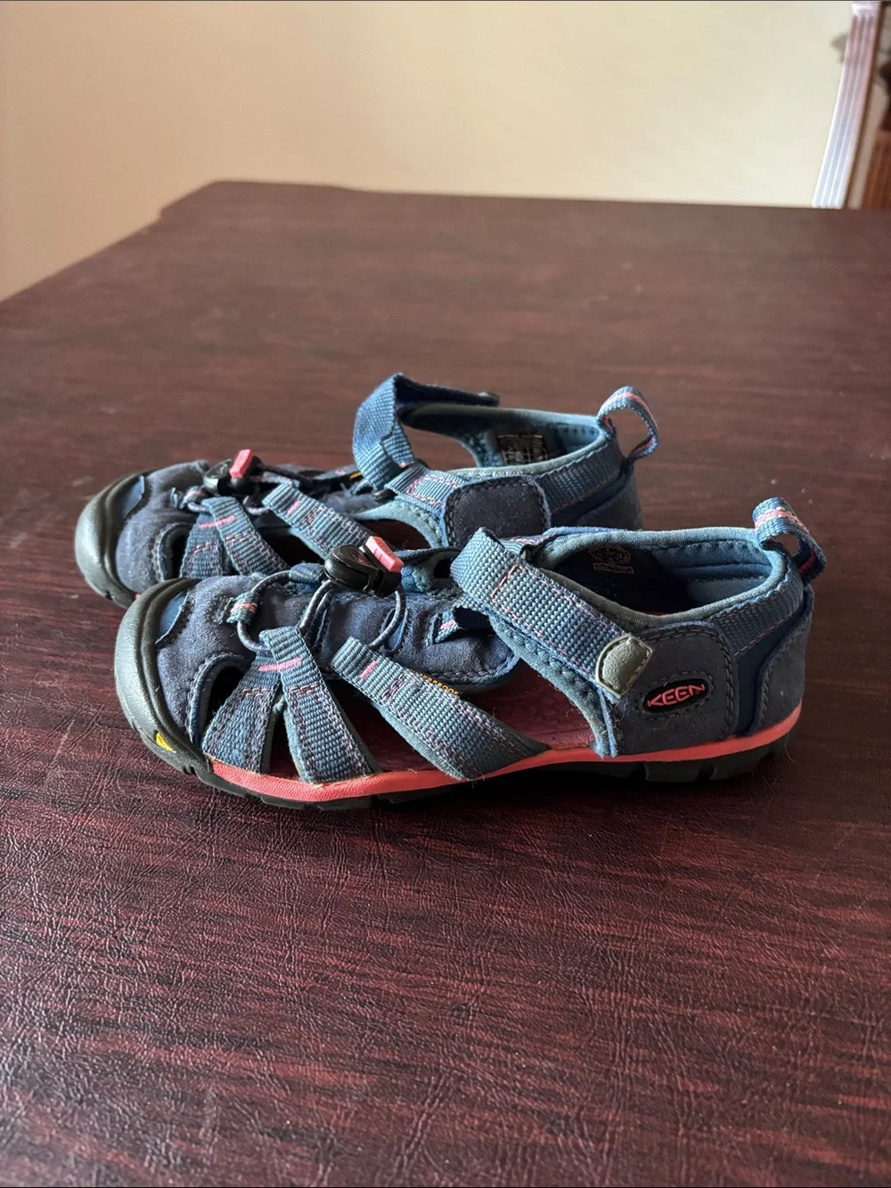 Keen Kids Navy and Pink Closed-Toe Outdoor Sandals